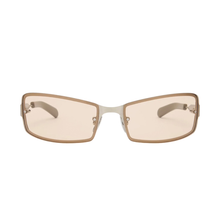AXL - Brush Titanium Solid Silver Mink / Peach Lens