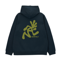 Running Man Hooded Sweatshirt - Vintage Black