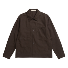 Arresskov Cotton Linen Twill Overshirt - Delicioso Brown