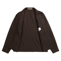 Arresskov Cotton Linen Twill Overshirt - Delicioso Brown