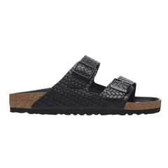 Arizona Rivet Logo Natural Leather - Woven Embossed Black