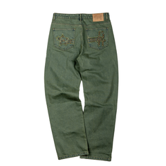 Distressed Denim - Washed Green