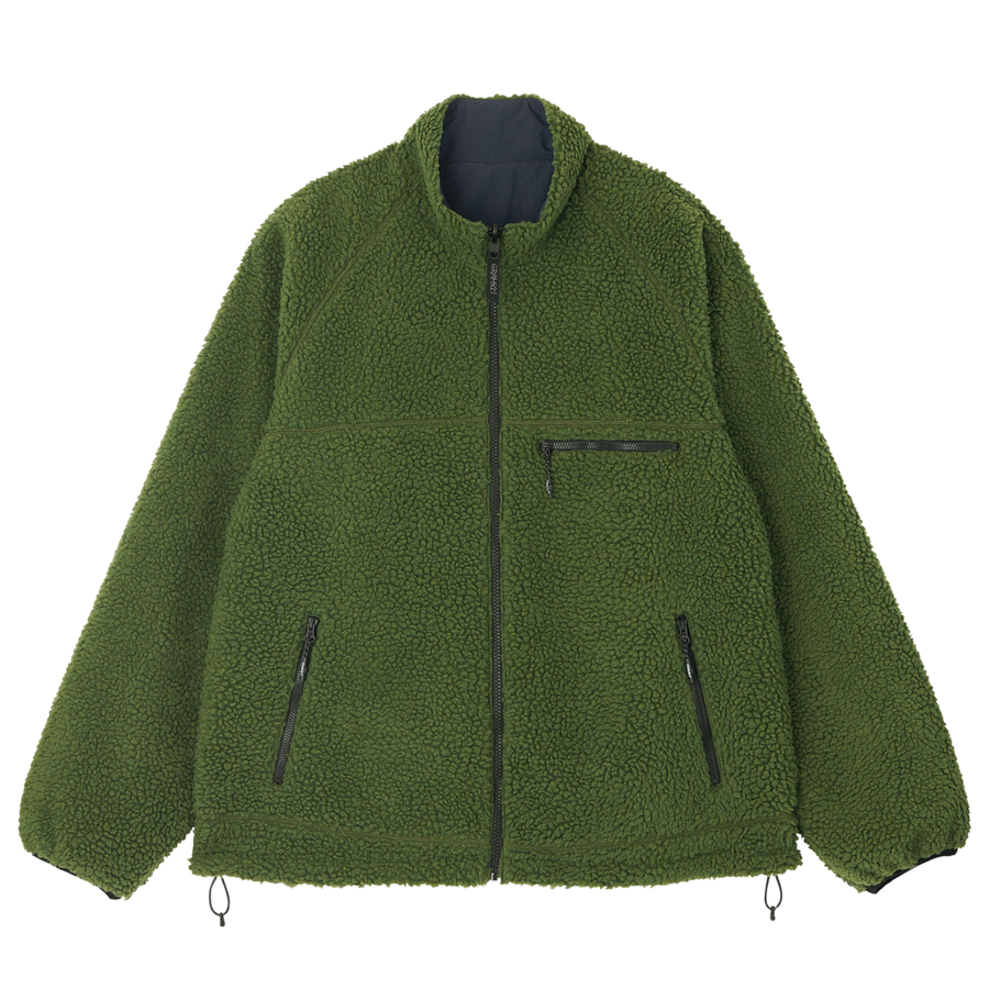 Reversible Sherpa Jacket - Olive / Navy