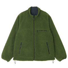Reversible Sherpa Jacket - Olive / Navy