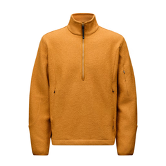 Off-Race Boiled Wool Half-Zip - Ochre