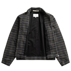 Stensholt Cotton Wool Check Blouson - Charcoal Grey