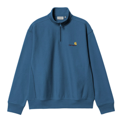 Half Zip American Script Sweat - Sodalite