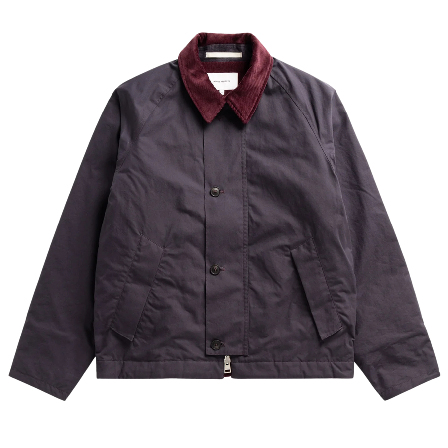 Holmen Wax Raglan Insulated Jacket - Darkest Purple