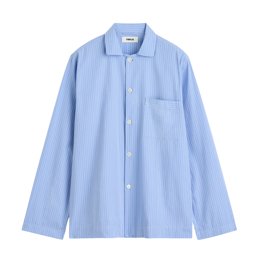 Poplin Pyjamas Shirt - Pin Stripes