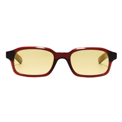 HANKY - Maroon Crystal / Solid Yellow Lens