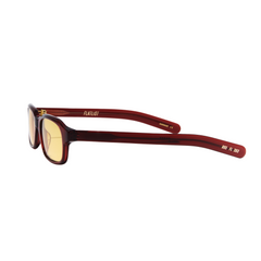 HANKY - Maroon Crystal / Solid Yellow Lens