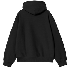 Hooded Label Script Sweat - Black