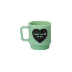 Heart Glass Mug - Jade