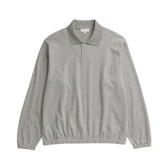 Sylane Relaxed Light Pile Jersey Polo - Grey Melange