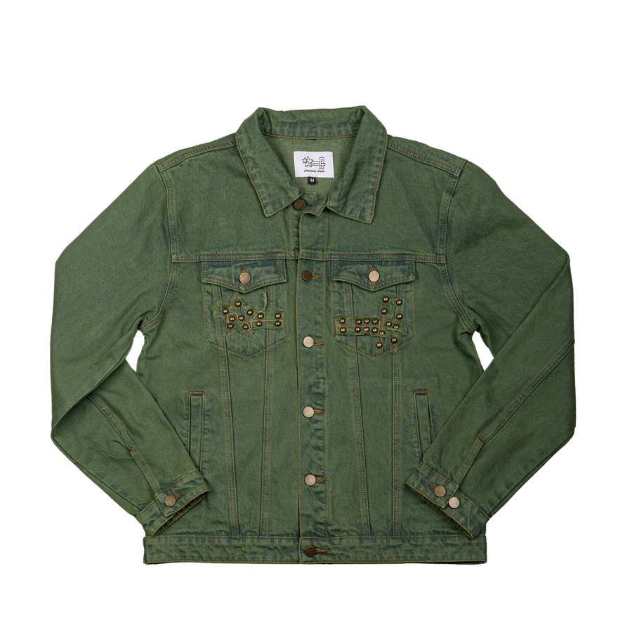 Distressed Jacket - Washed Green