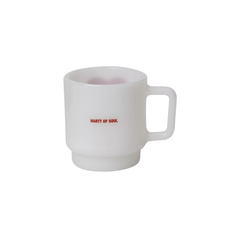 Heart Glass Mug - White
