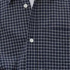 Espevik Oversized Check Shirt - Dark Navy Check