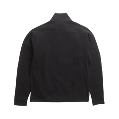 Teno Cotton Hemp Military Rib Zip Cardigan - Black