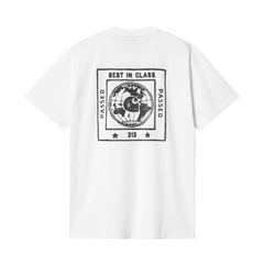 S/S Stamp T-Shirt - White/Black Stone Washed