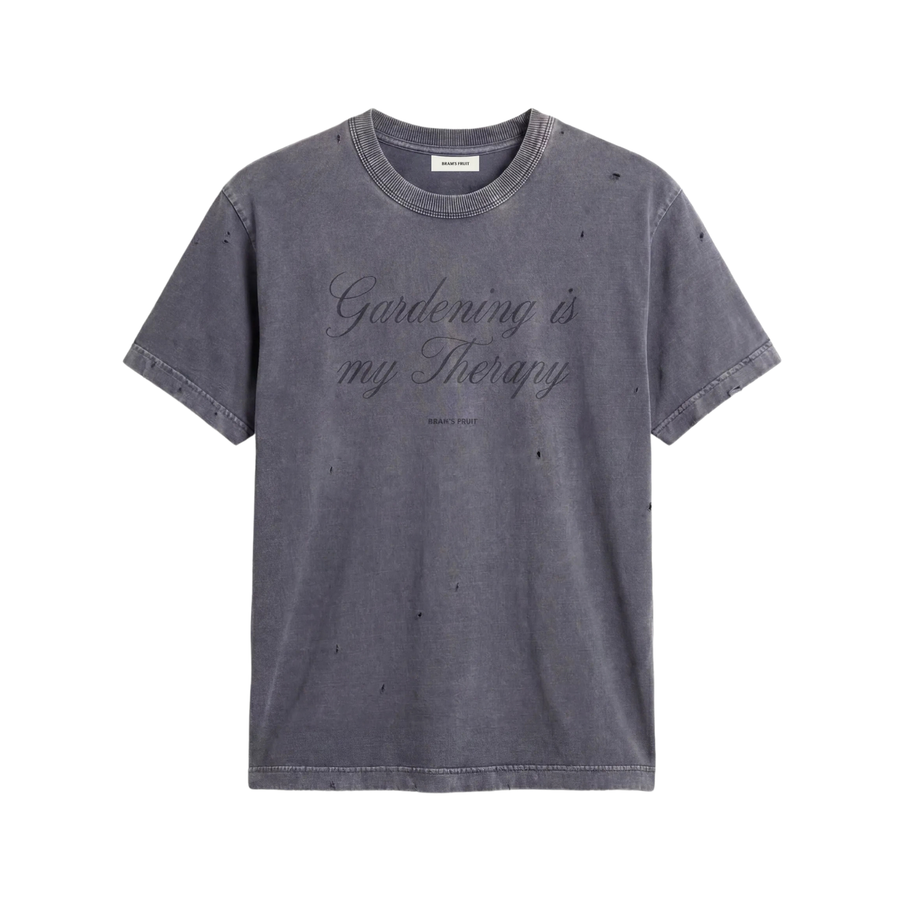 Distressed Quote T-Shirt - Washed Shadow Black