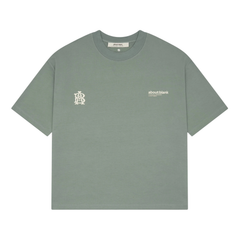 Dual Logo T-Shirt - Sage/Ecru