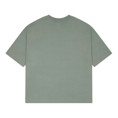 Dual Logo T-Shirt - Sage/Ecru
