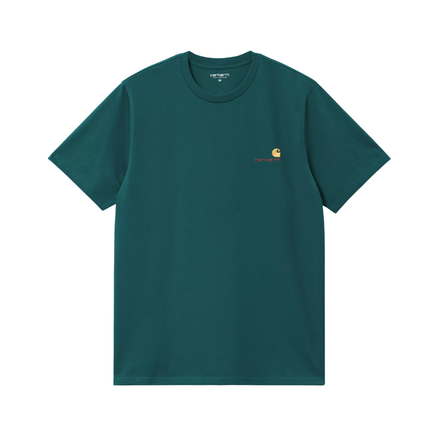 S/S American Script T-Shirt - Malachite