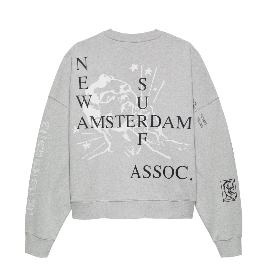 Knocked Crewneck - Grey Melange