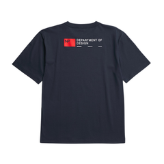 Holger Organic Department Print T-Shirt - Dark Navy
