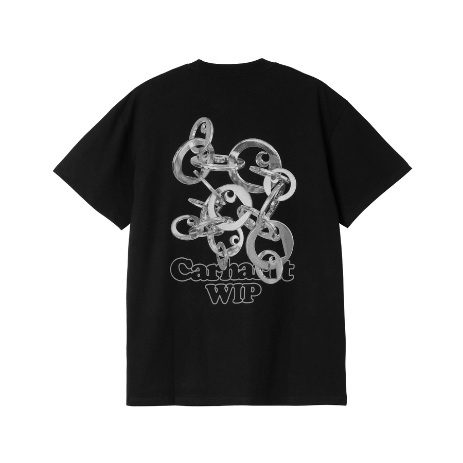 S/S Linked Charms T-Shirt - Black/Silver