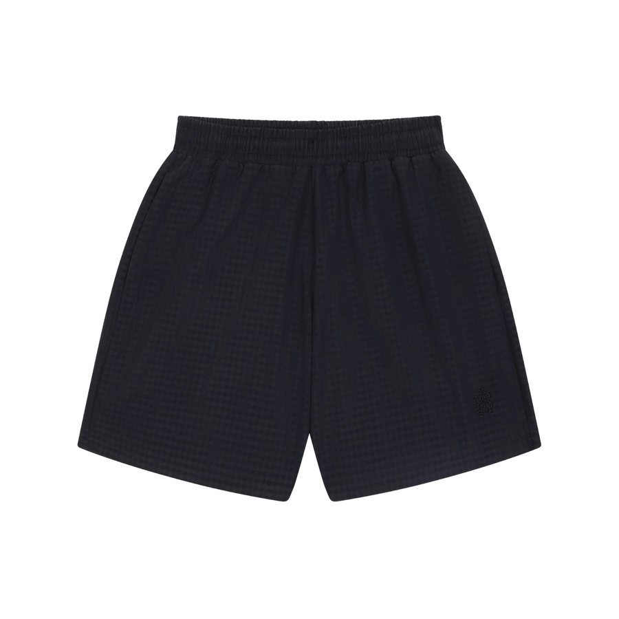 Seersucker Swim Short - Black