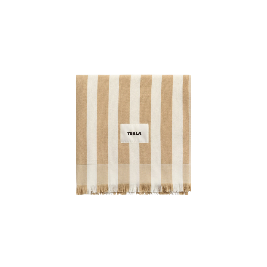 Beach Towel - Almond Stripes