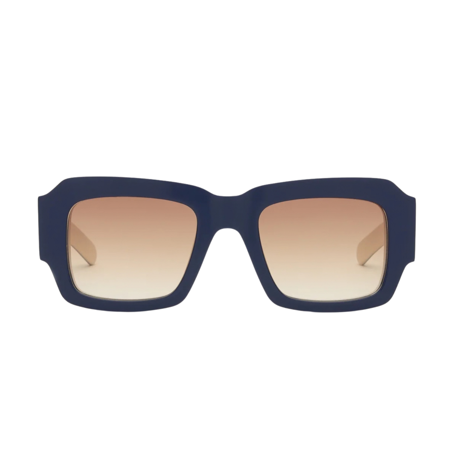 MARFA - Solid Dark Blue / Solid Off White / Light Brown Gradient Lens