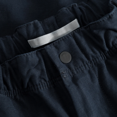 Ezra Relaxed Cotton Linen Trouser - Dark Navy