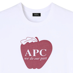 Manches Courtes Pomme T-Shirt -  White