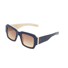 MARFA - Solid Dark Blue / Solid Off White / Light Brown Gradient Lens