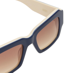 MARFA - Solid Dark Blue / Solid Off White / Light Brown Gradient Lens