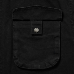 Washed Zip Shirt - Black