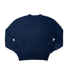 Jacquard Knit Sweater - Navy