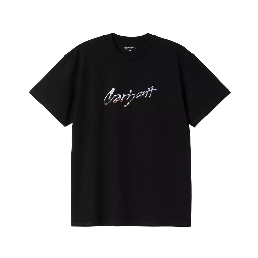 S/S Drip Script T-Shirt - Black