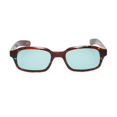 HANKY - Dizzying Blue Tortoise / Solid Teal Lens