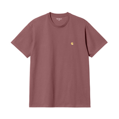 S/S Chase T-Shirt - Dusty Fuchsia/Gold