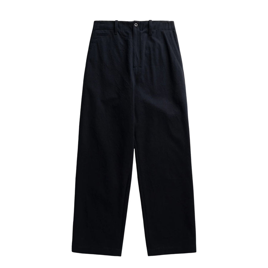 Hengifoss High Waist Cotton Wool Twill Trouser - Dark Navy