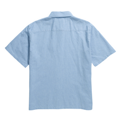 Ivan Relaxed Cotton Linen SS Shirt - Pale Blue