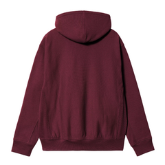 Hooded American Script Sweat -Malbec