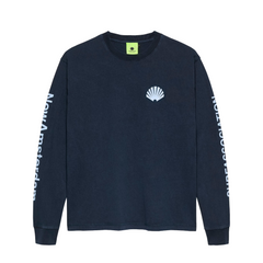 Logo Longsleeve - Navy/Denim Blue