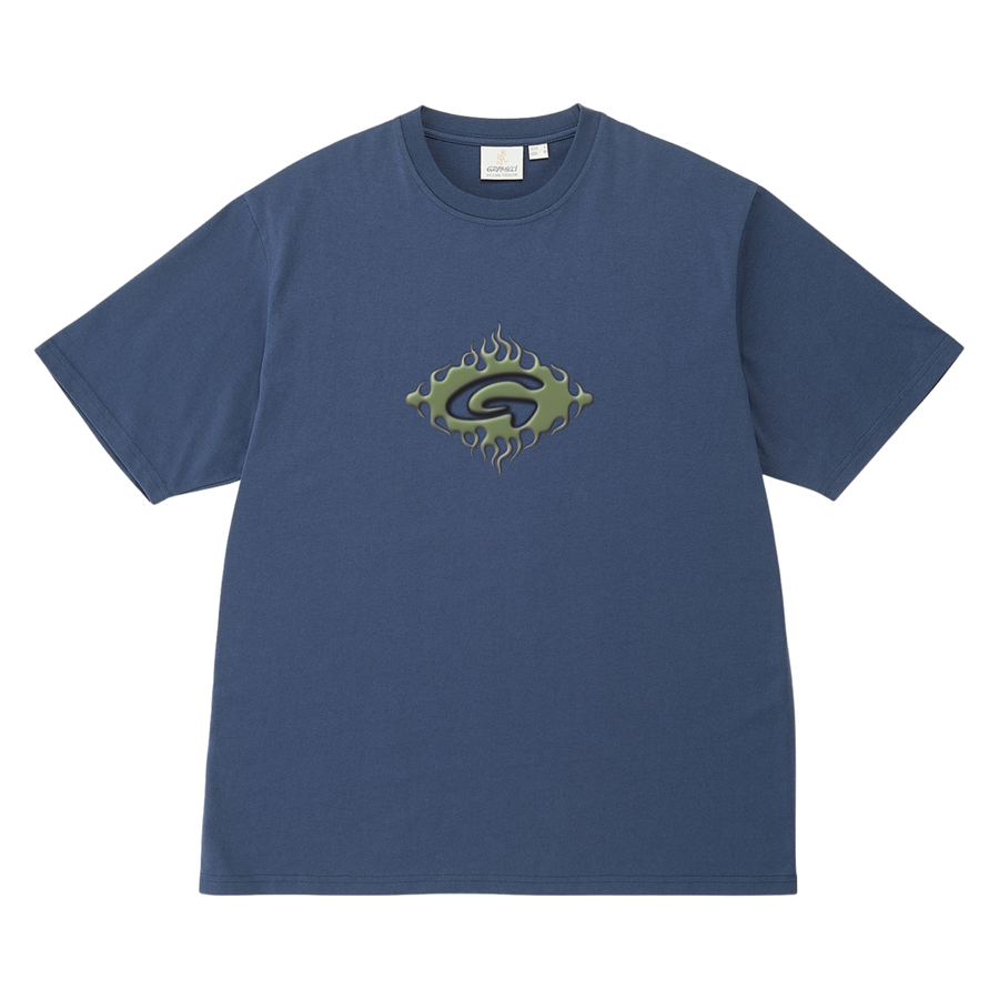 Flames Tee - Navy