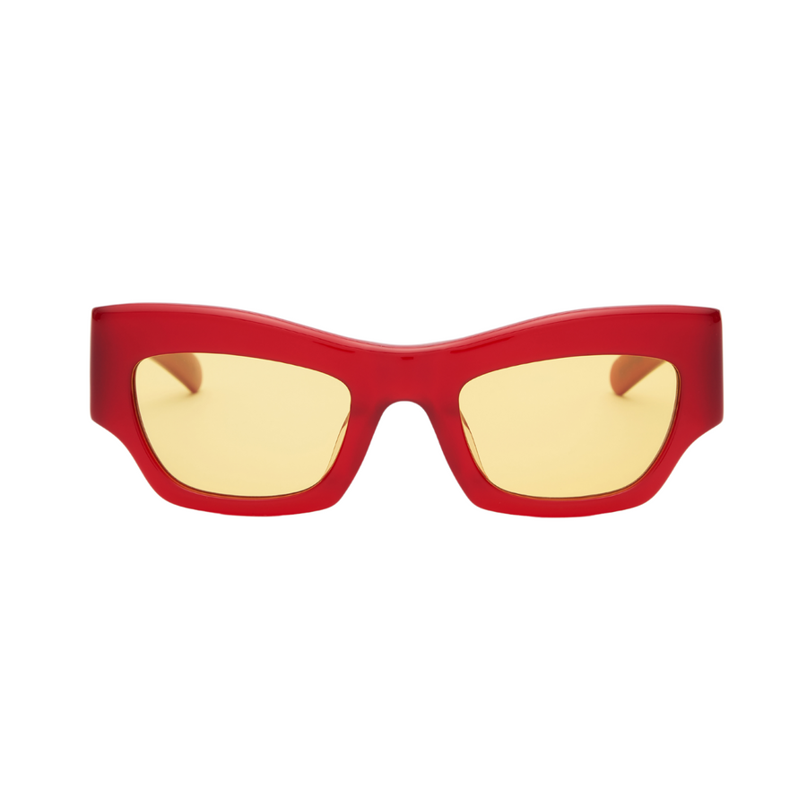 SHADE 03 - Milky Red/Solid Yellow Lens
