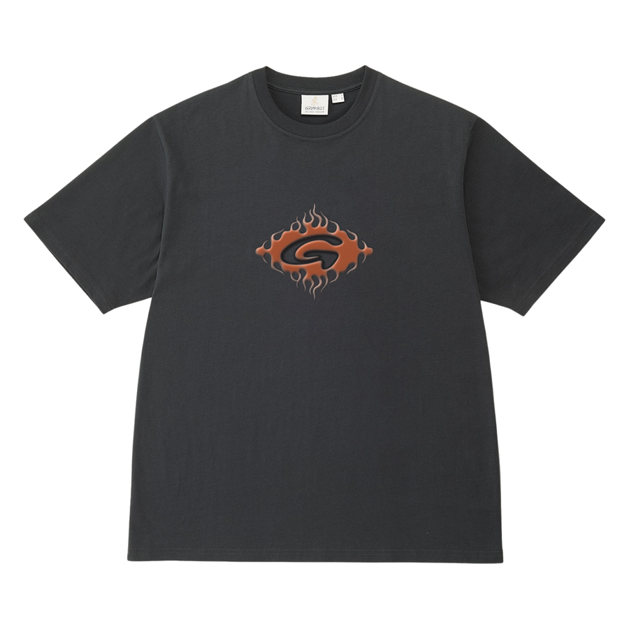 Flames Tee - Vintage Black