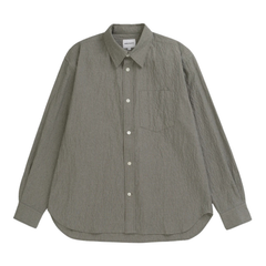 Falster Oversized Textured Stripe Shirt - Vetiver